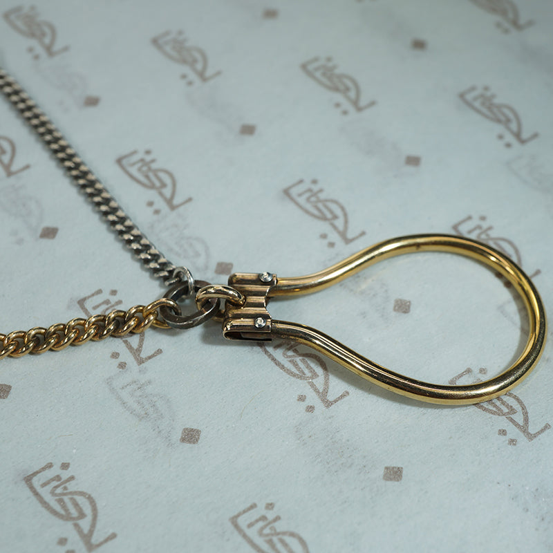 Silver and Gold Vintage Charm Holder Chain