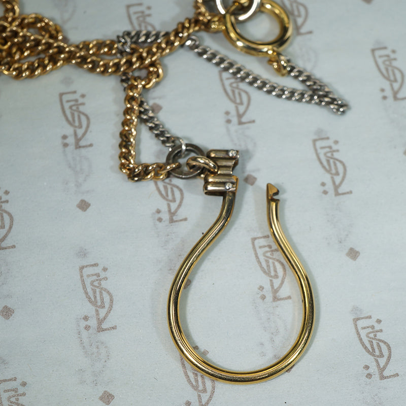 Silver and Gold Vintage Charm Holder Chain