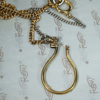 Silver and Gold Vintage Charm Holder Chain