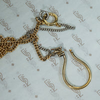 Silver and Gold Vintage Charm Holder Chain