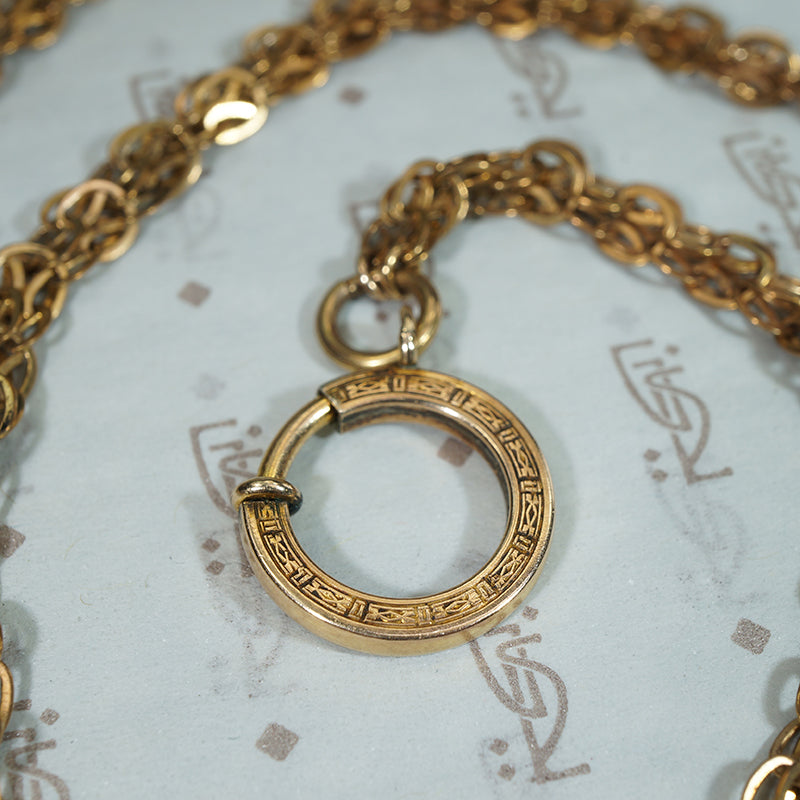 Big Fancy Bolt Ring Pretzel Chain by Ancient Influences