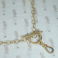 Gold Toggle and Watch Hook Chain