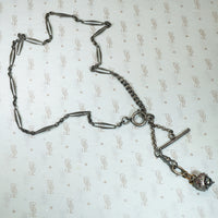 A Rare and Lovely Steel and Silver Fob Chain