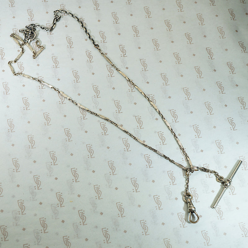 Fancy Link Silver Chain with T-bar and Hook