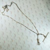Fancy Link Silver Chain with T-bar and Hook