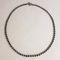 Edwardian Sterling Silver Graduated Grooved Link Chain