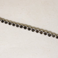 Edwardian Sterling Silver Graduated Grooved Link Chain