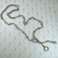 Elaborate Sterling Knot Link Chain with Bolt and Hook Drop