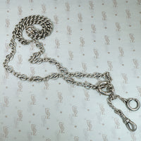 Elaborate Sterling Knot Link Chain with Bolt and Hook Drop