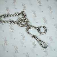 Elaborate Sterling Knot Link Chain with Bolt and Hook Drop