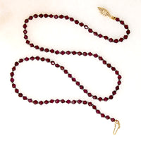 Decadent Garnet & Cut Steel Bead Necklace