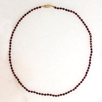 Decadent Garnet & Cut Steel Bead Necklace