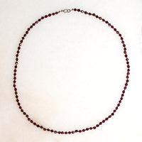 Gorgeous Garnet & Cut Steel Bead Necklace