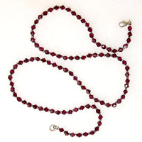 Gorgeous Garnet & Cut Steel Bead Necklace