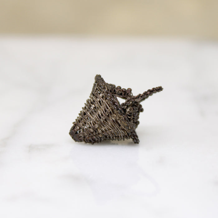 18th Century Silver Flower Basket Charm