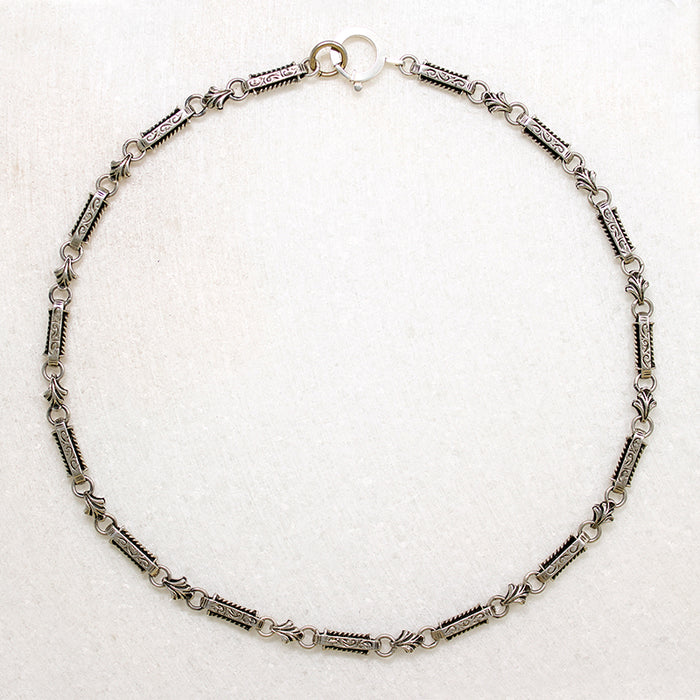 Ornate Sterling Linked Chain with Bolt by Ancient Influences