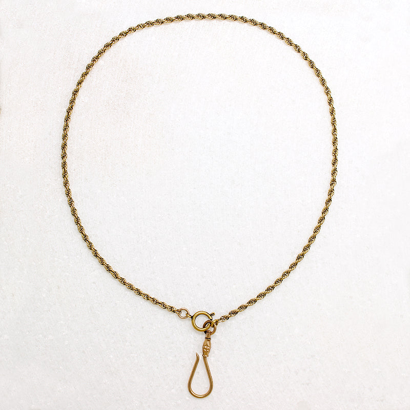 Antique Rope Chain with Fancy Charm Hook by Ancient Influences