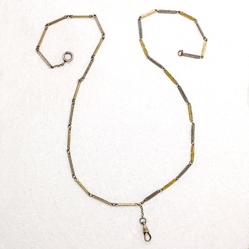 Engraved Two-Tone Fancy Flats Chain by Ancient Influences