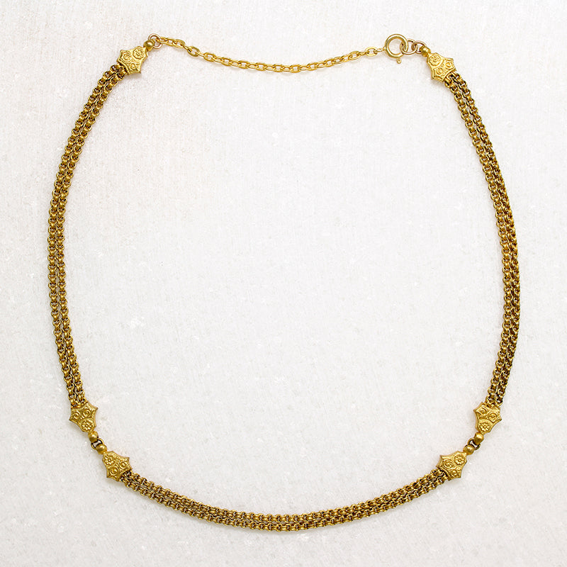 Ornate Double Rolo Chain Necklace by Ancient Influences