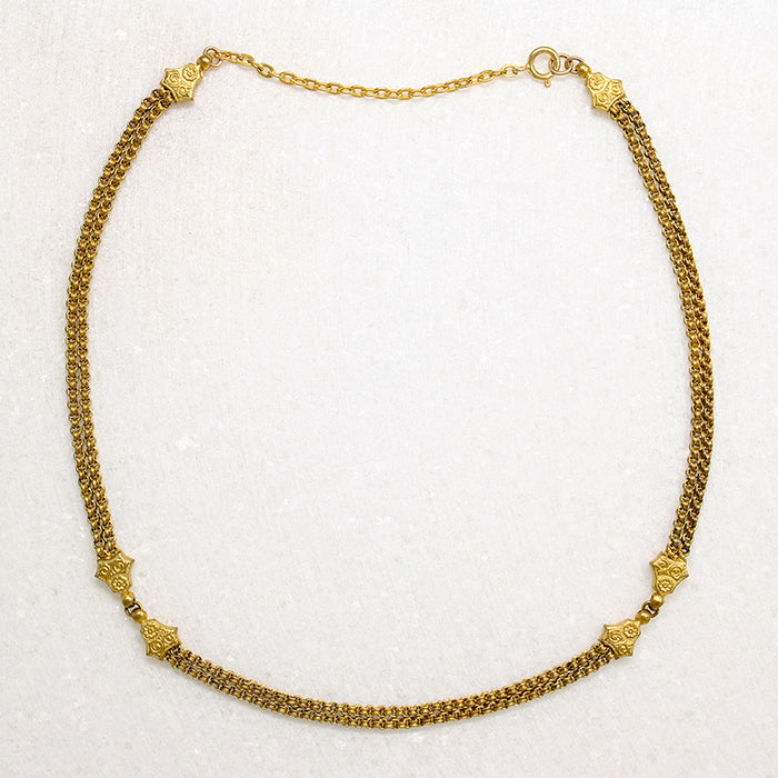 Ornate Double Rolo Chain Necklace by Ancient Influences