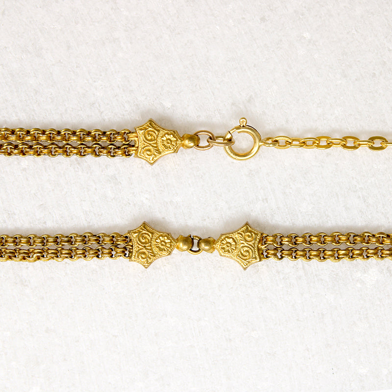 Ornate Double Rolo Chain Necklace by Ancient Influences
