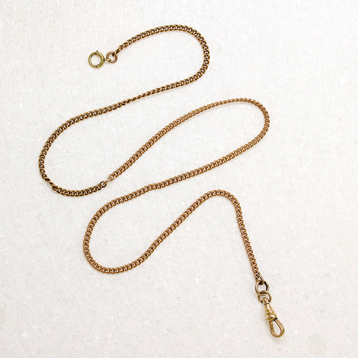 Gold Fill Curb Chain with Watch Hook by Ancient Influences
