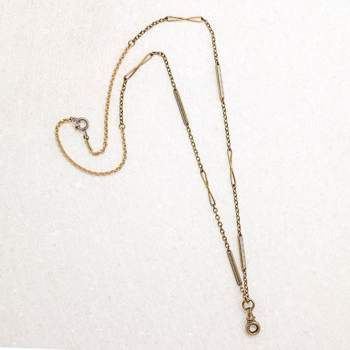 Two-Tone Fancy Link Chain with Locking Hook by Ancient Influences