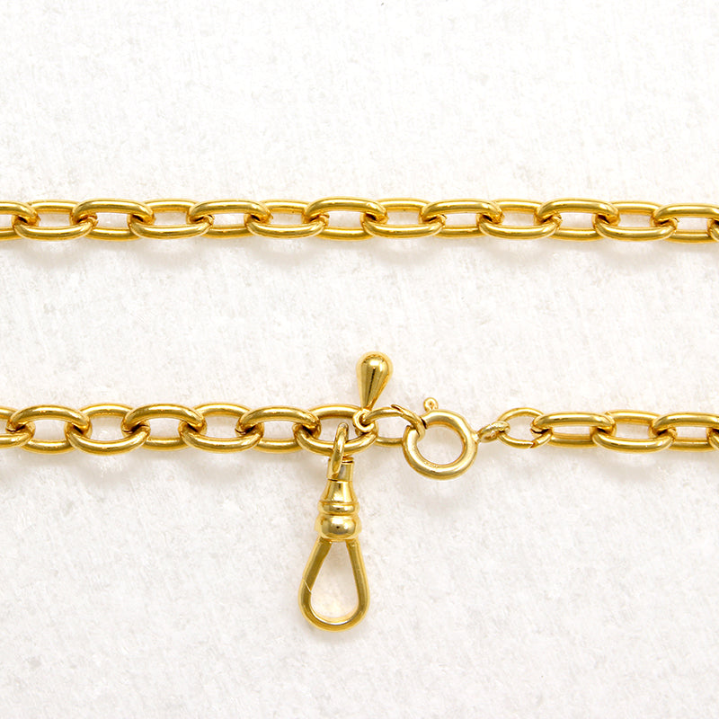 Gold-Plate Cable Chain with Hook by Ancient Influences