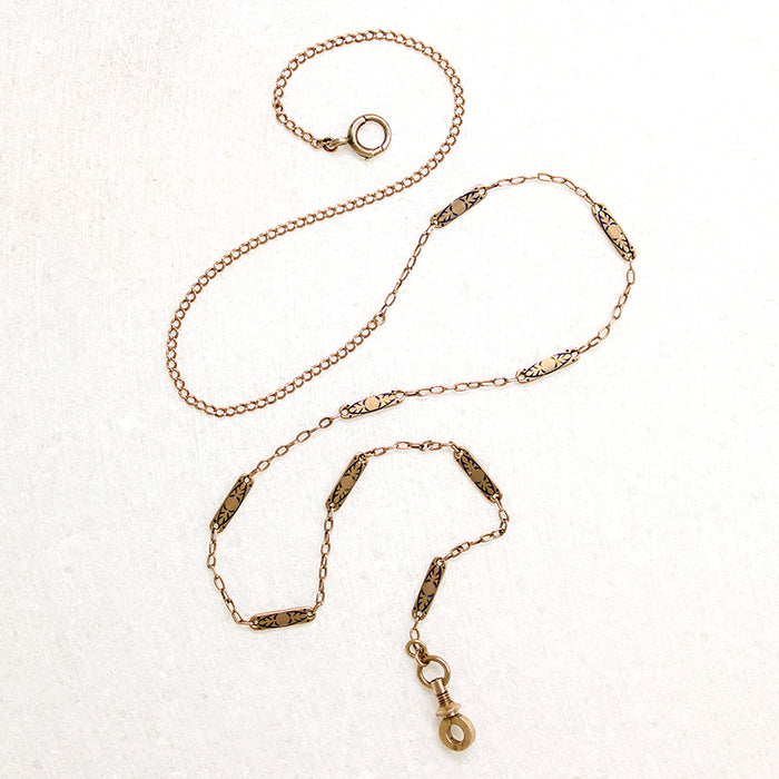 Exquisite Enameled Gold Married Chain by Ancient Influences