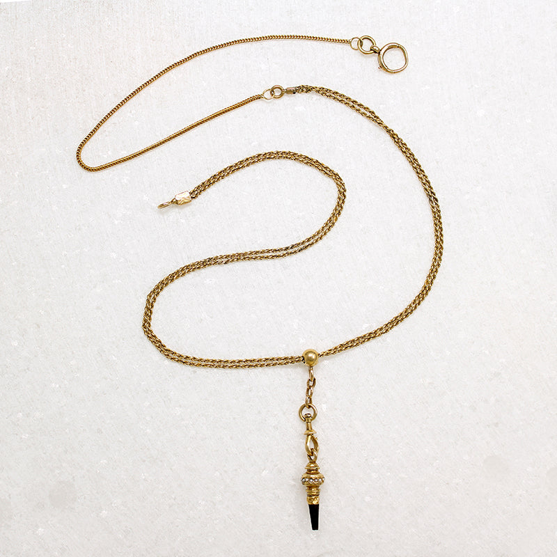 French Rope & Foxtail Chain with Watch Key by Ancient Influences