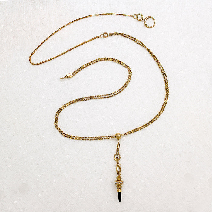 French Rope & Foxtail Chain with Watch Key by Ancient Influences