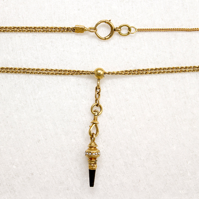 French Rope & Foxtail Chain with Watch Key by Ancient Influences