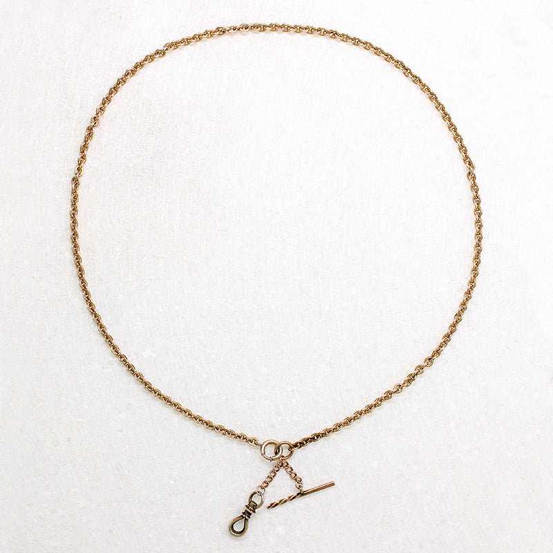 Gold Cable Chain with Unusual Hardware by Ancient Influences
