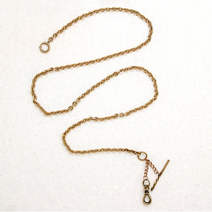 Gold Cable Chain with Unusual Hardware by Ancient Influences