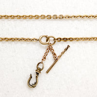 Gold Cable Chain with Unusual Hardware by Ancient Influences
