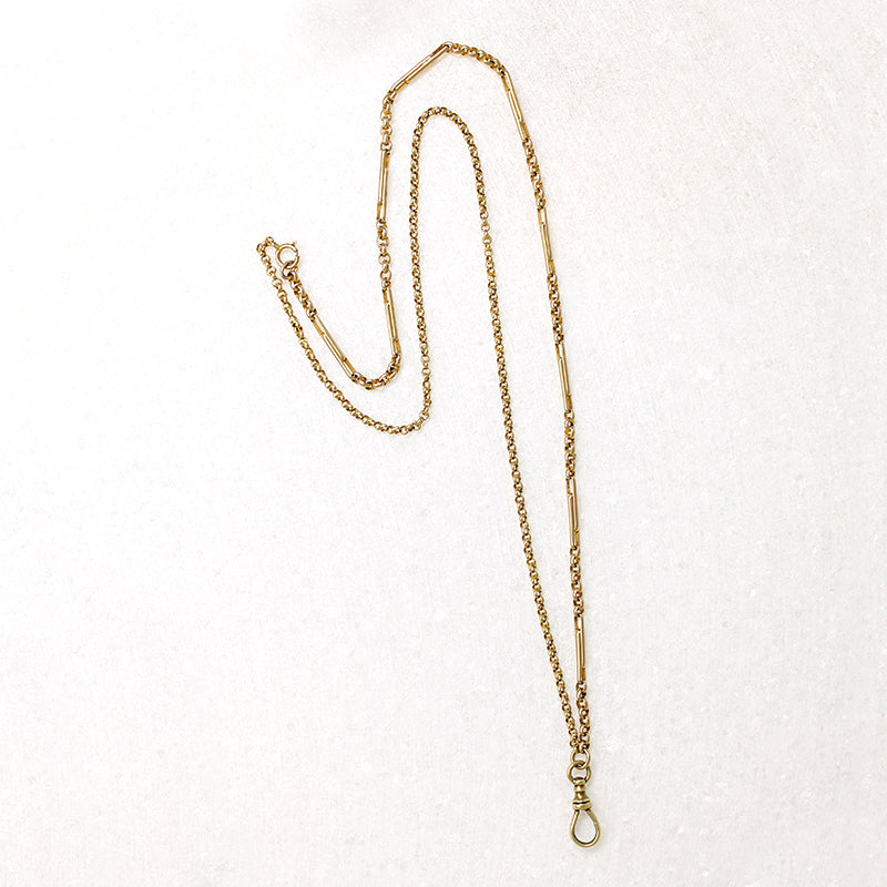 Gold Fancy Link & Rolo Chain Necklace by Ancient Influences