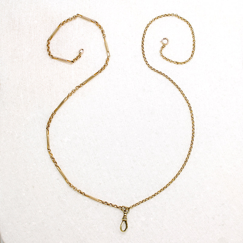 Gold Fancy Link & Rolo Chain Necklace by Ancient Influences