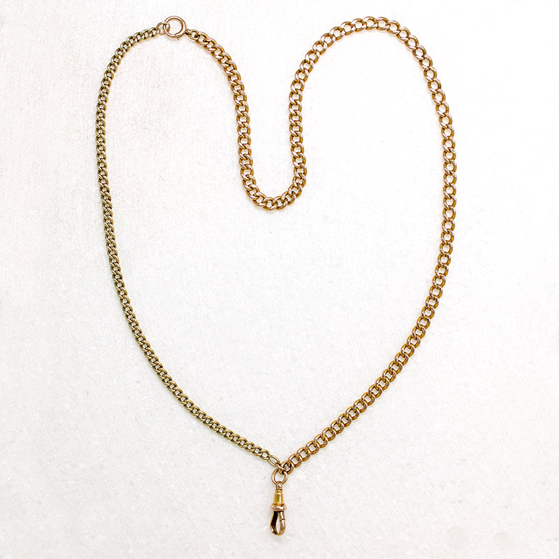 English Green & Rose Gold Curb Chain by Ancient Influences