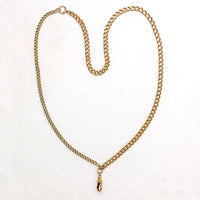 English Green & Rose Gold Curb Chain by Ancient Influences