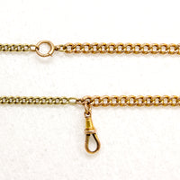 English Green & Rose Gold Curb Chain by Ancient Influences
