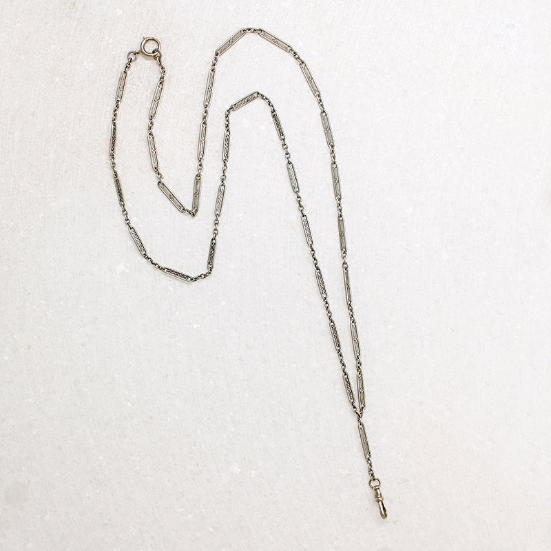 Platinum Filigree Chain with Hook by Ancient Influences