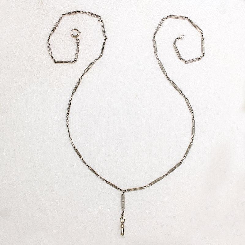 Platinum Filigree Chain with Hook by Ancient Influences