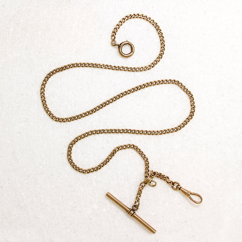 Clever Hardware on 14k Gold Curb Chain by Ancient Influences