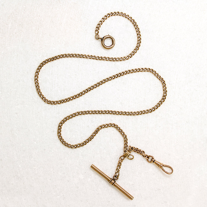 Clever Hardware on 14k Gold Curb Chain by Ancient Influences