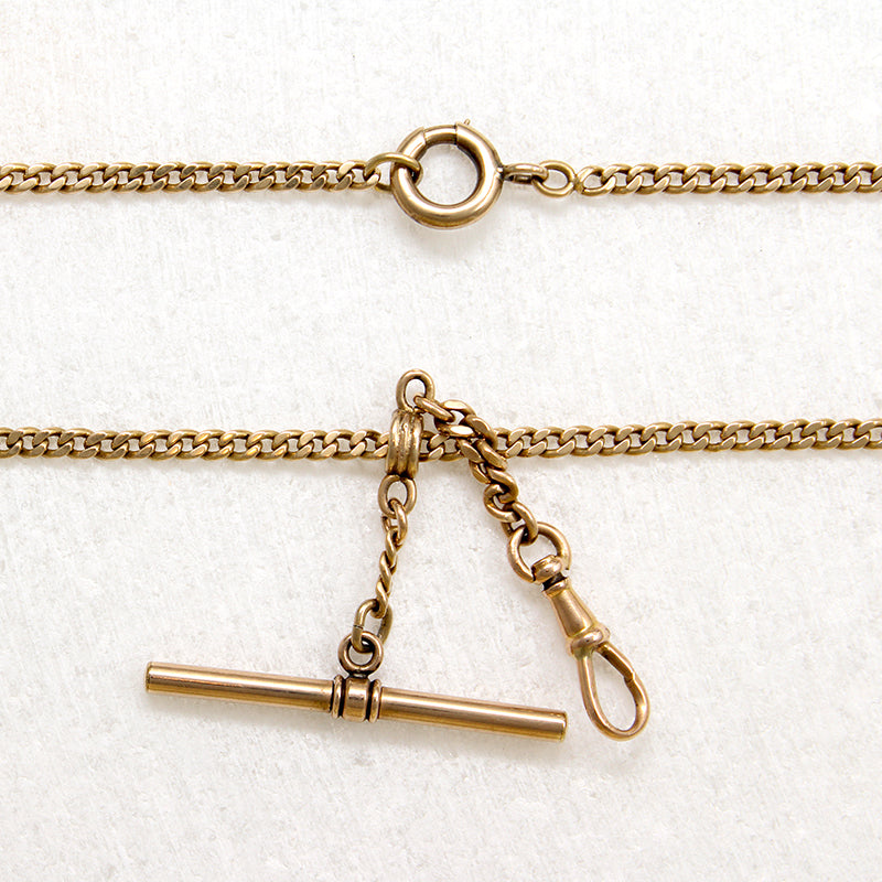 Clever Hardware on 14k Gold Curb Chain by Ancient Influences
