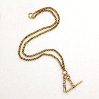 English 15ct Gold Rolo Chain with Hook & T-Bar by Ancient Influences