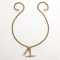 English 15ct Gold Rolo Chain with Hook & T-Bar by Ancient Influences