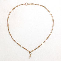 Rosy 10k Curb Chain with Watch Hook by Ancient Influences