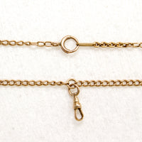 Rosy 10k Curb Chain with Watch Hook by Ancient Influences