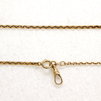 Flattened Cable Link Gold Chain with Hook by Ancient Influences